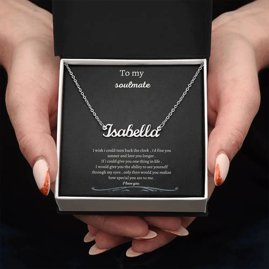 Gift to soulmate Necklace personalized CM.