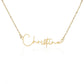 Name Necklace signature style without  card message . ShineOn Fulfillment