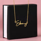 Name Necklace signature style without  card message . ShineOn Fulfillment