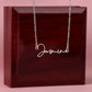 Name Necklace signature style without  card message . ShineOn Fulfillment