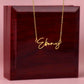 Name Necklace signature style without  card message . ShineOn Fulfillment