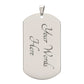 Military Chain Dog Tag .
