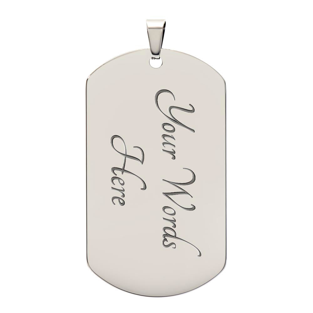 Military Chain Dog Tag .