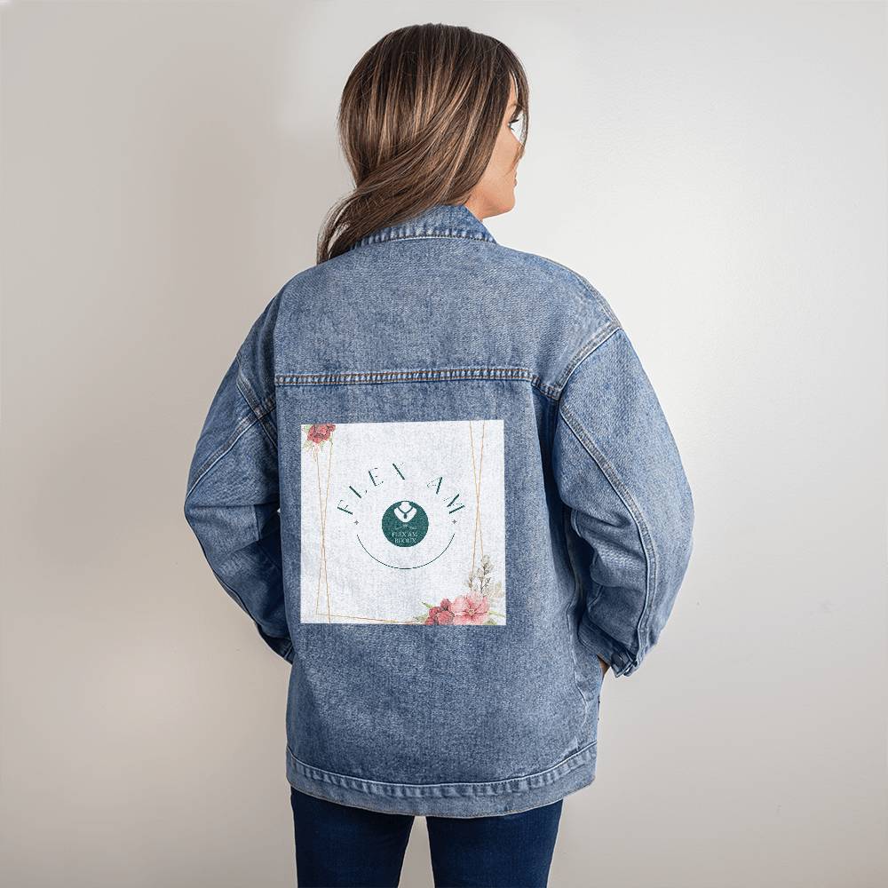 Oversized Women's DTG Denim Jacket.