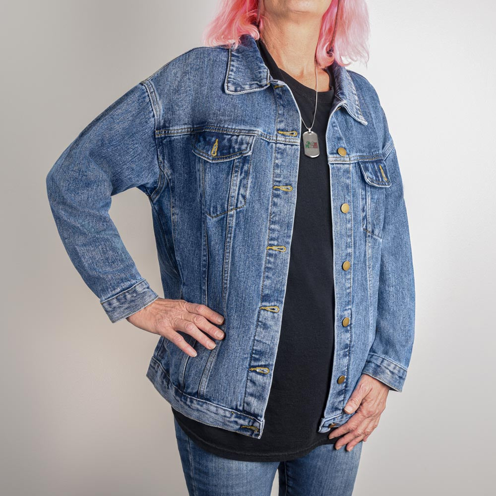 Oversized Women's DTG Denim Jacket.