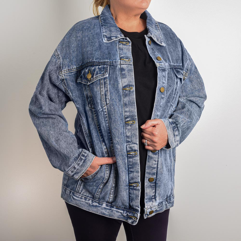 Oversized Women's DTG Denim Jacket.