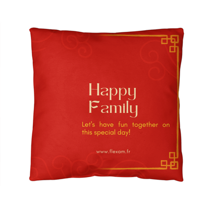 Pillow Polyester design happy family.