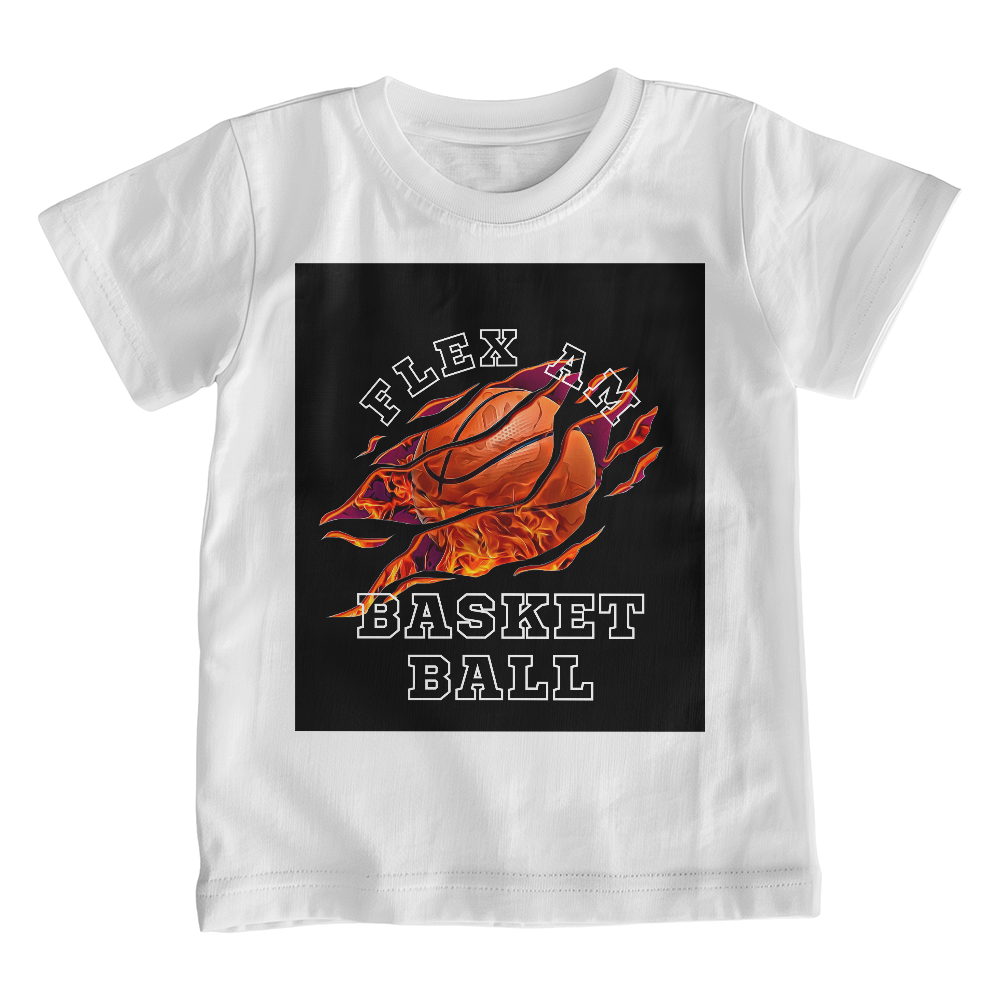 Little T-Shirt Design Basket Ball Bella Canvas 3001Y Youth .